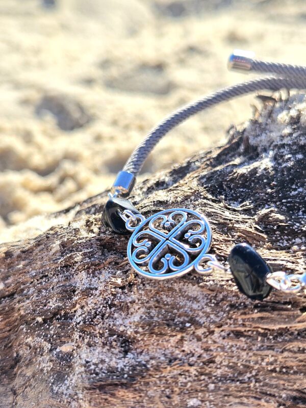 Bracelet « Gardienne des Abysses » (Obsidienne)