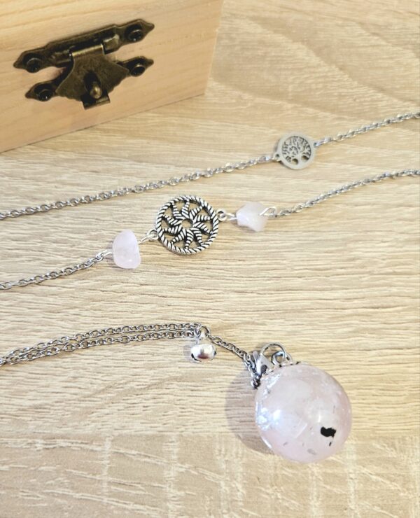 Bola de Grossesse - Quartz Rose & Pierre de Lune – Image 2