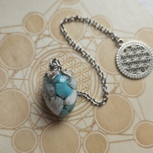 Pendule - howlite et Turquoise