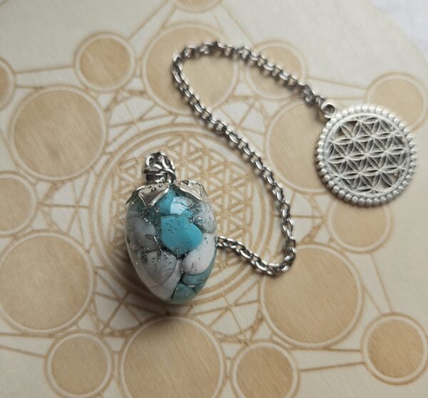 Pendule - howlite et Turquoise