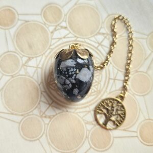 Pendule - Obsidienne Flocon