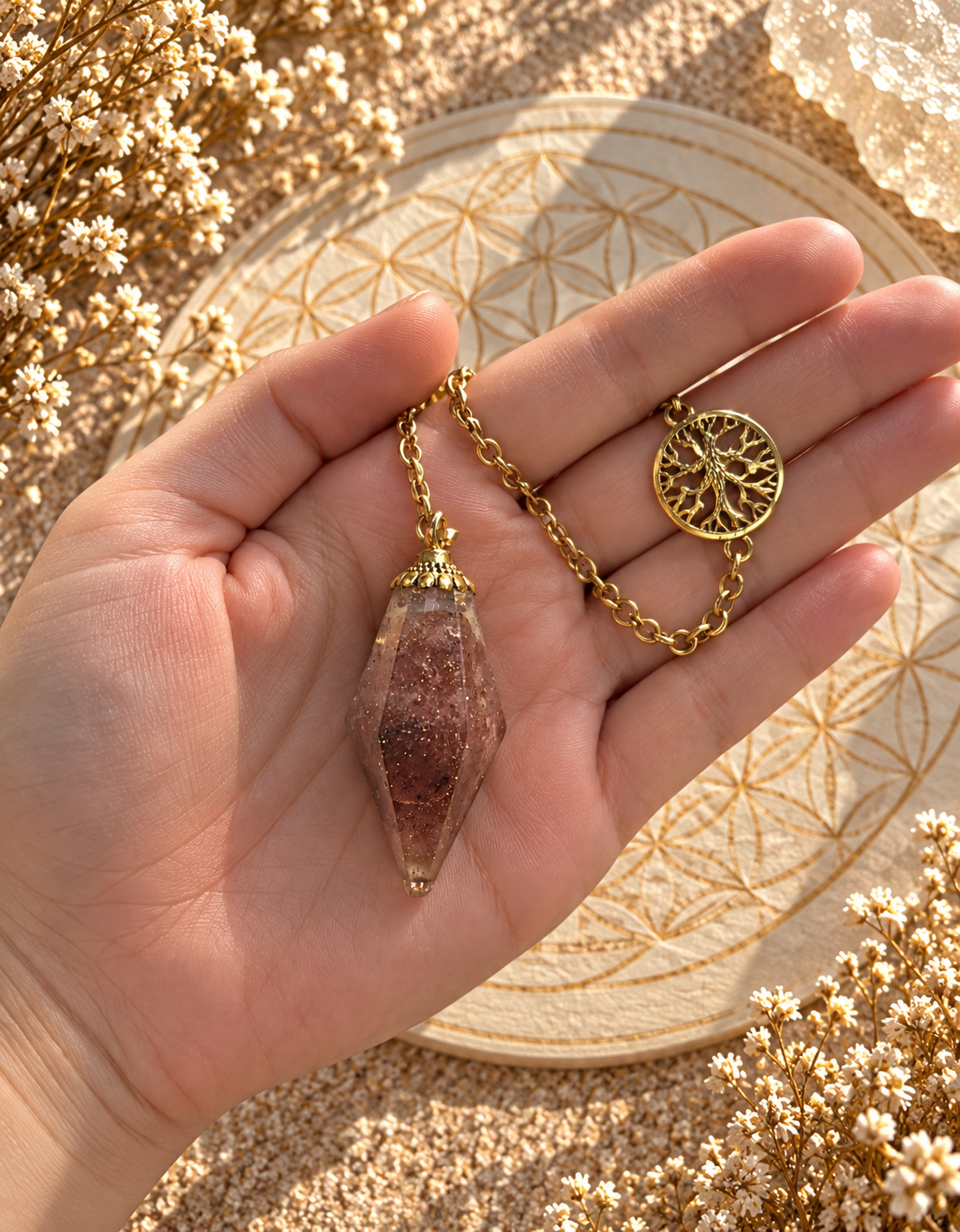 Pendule - Quartz Fraise