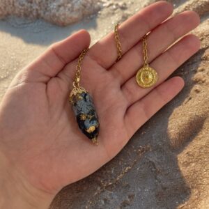 Pendule - Obsidienne Flocon