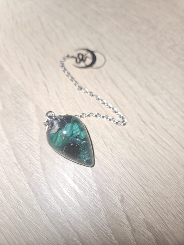 Pendule - Malachite / Obsidienne